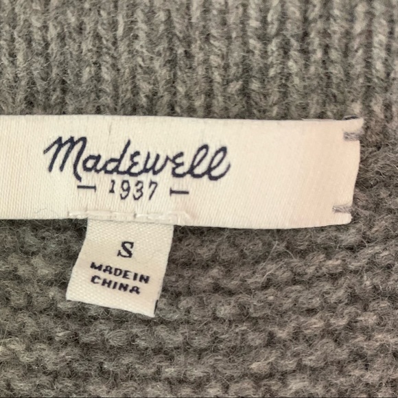 Madewell Boucle Panel Sweater Gray Size S - Picture 7 of 9
